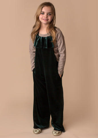 Girls velour cheap jumpsuit